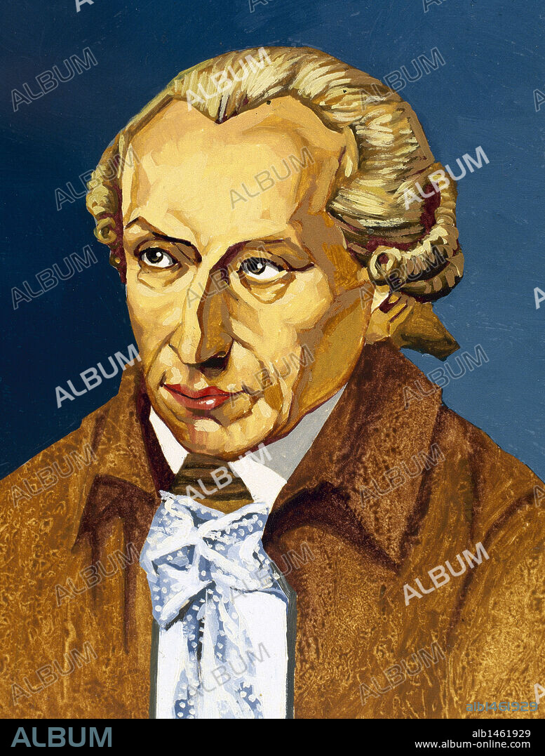 KANT, Emmanuel (1724-1804). Filósofo alemán. Dibujo.