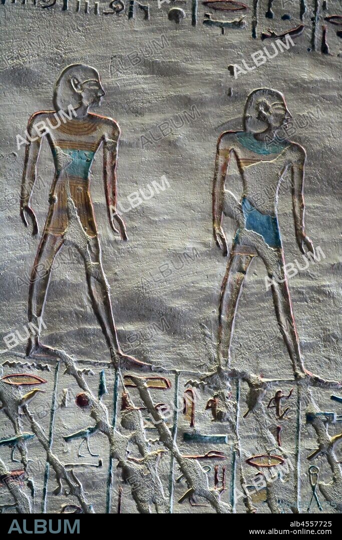 A photograph taken within Tomb KV1, located in the Valley of the Kings in Egypt, used for the burial of Pharaoh Ramesses VII of the Twentieth Dynasty. Although it has been open since antiquity, it was only adequately investigated and cleared by Edwin Brock in 1984 and 1985. The single corridor tomb itself is located in Luxor's West Bank and is small in comparison to other tombs of the twentieth dynasty. Usermaatre Setepenre Meryamun Ramesses VII (also written Ramesses and Ramesses) was the sixth pharaoh of the twentieth dynasty of Ancient Egypt. He reigned from about 1136 to 1129 BC and was the son of Ramesses VI. The decoration within the passageway of the tomb contains illustrations from the Book of Gates, the Book of Caverns as well as the Book of the Earth. The walls of the burial chamber are decorated with extracts from the Book of the Earth.