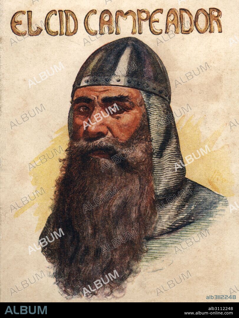 Rodrigo Díaz de Vivar (1043-1099), el Cid Campeador, caballero castellano de la Edad Media.