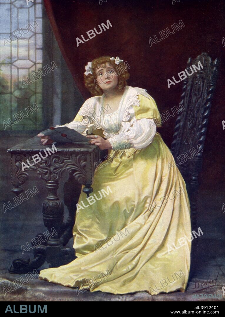 Eva Moore (1870-1955), English actress, 1899-1900. From Celebrities of the Stage, edited by Boyle Lawrence, published by George Newnes Limited (London, 1899-1900).