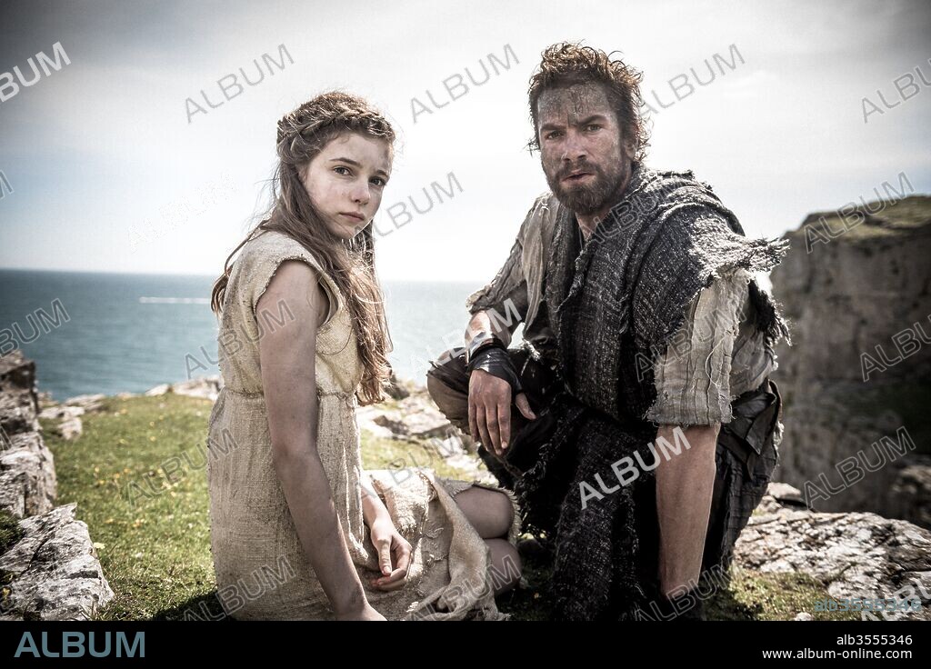 ELEANOR WORTHINGTON-COX and NIKOLAJ LIE KAAS in BRITANNIA, 2017. Copyright HBO. Season 1. Episode #1.1.