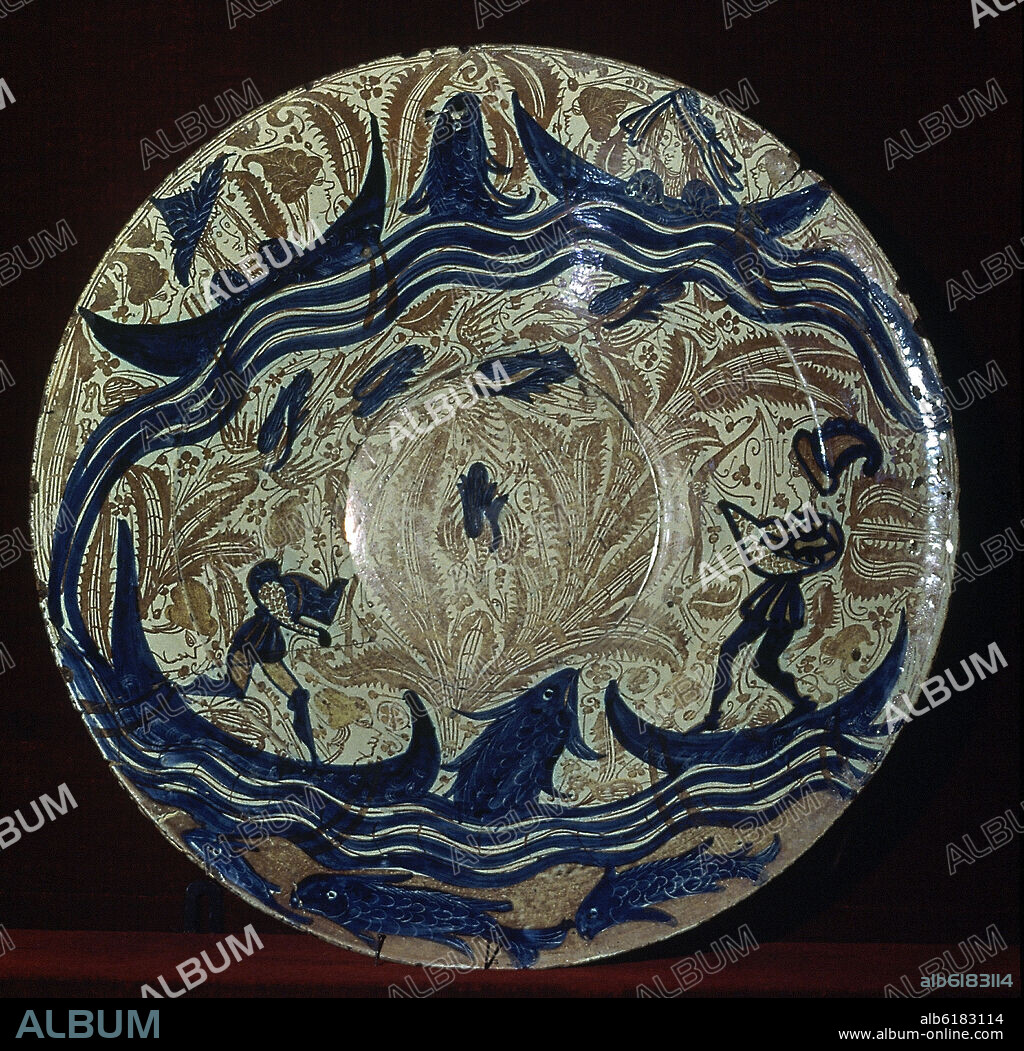 PLATO DE LA CAZA EN LA ALBUFERA DE VALENCIA - MANISES - 1450-1475.