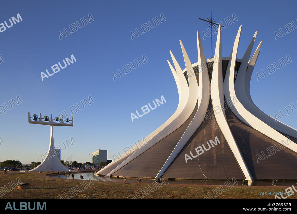Metropolitan Cathedral, UNESCO World Heritage Site, Brasilia, Federal District, Brazil, South America.