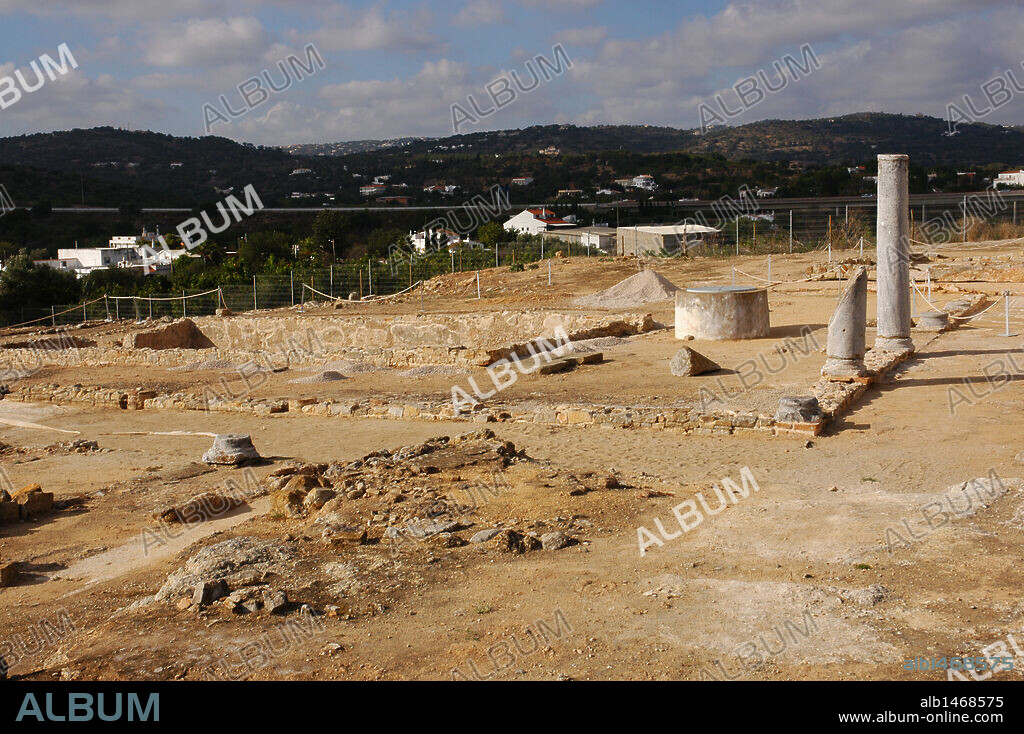Ruins of Milreu. Roman Villa (1st - 4th century A.D.). Overview. Estoi, near Faro. Algarve. Portugal.