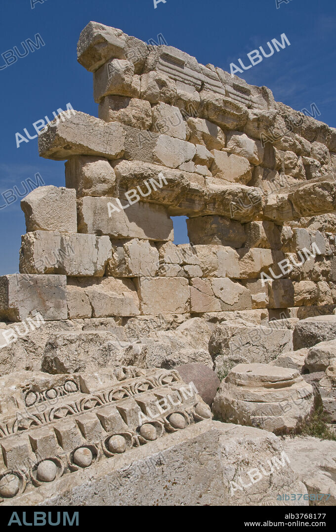 Ruins of the ancient Temple of Baal, the Heliopolis in Baalbek, UNESCO World Heritage Site, Lebanon, Middle East.