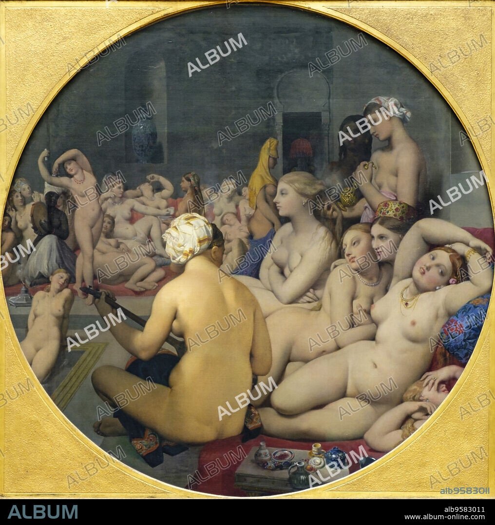 El baño turco ,Dominique Ingres,obra orientalista, Museo del Louvre,museo nacional de Francia, Paris, France,Western Europe.