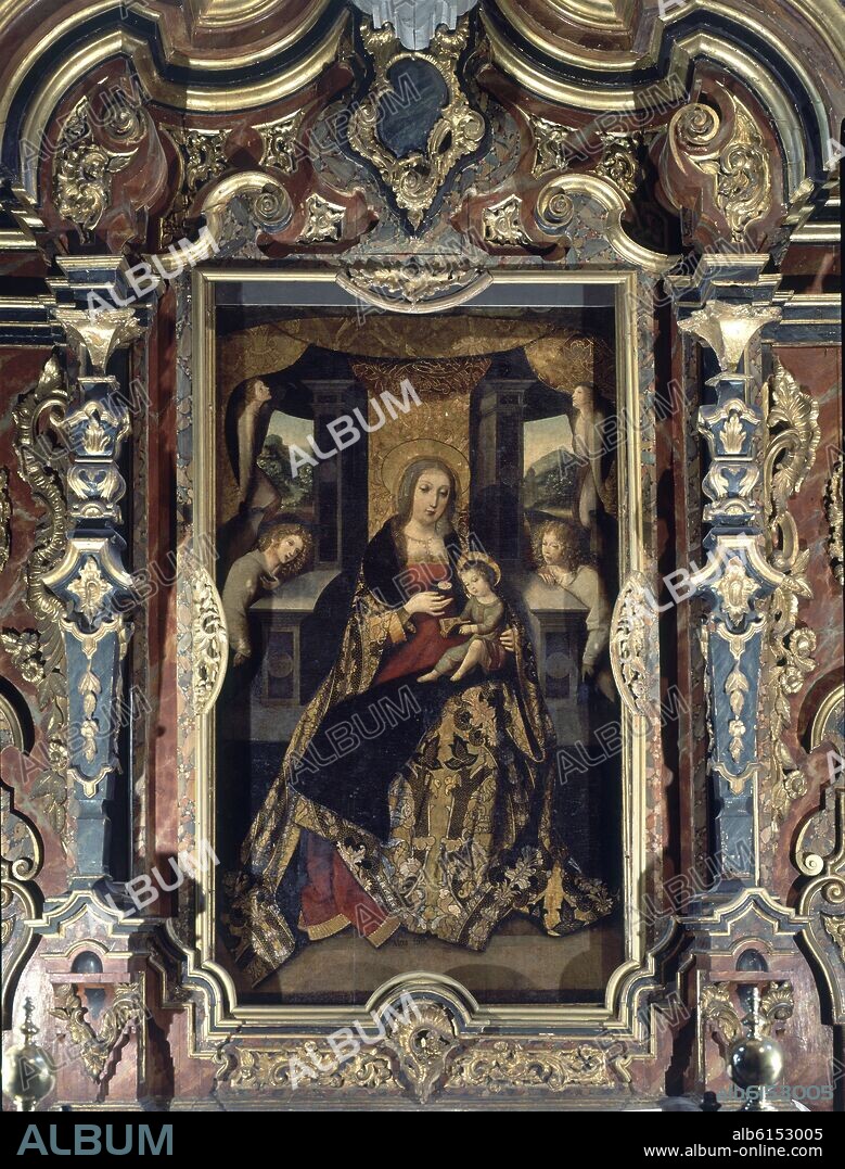 ALEJO FERNANDEZ ALEMAN (1475-1545). VIRGEN DE LA ROSA - SIGLO XVI.