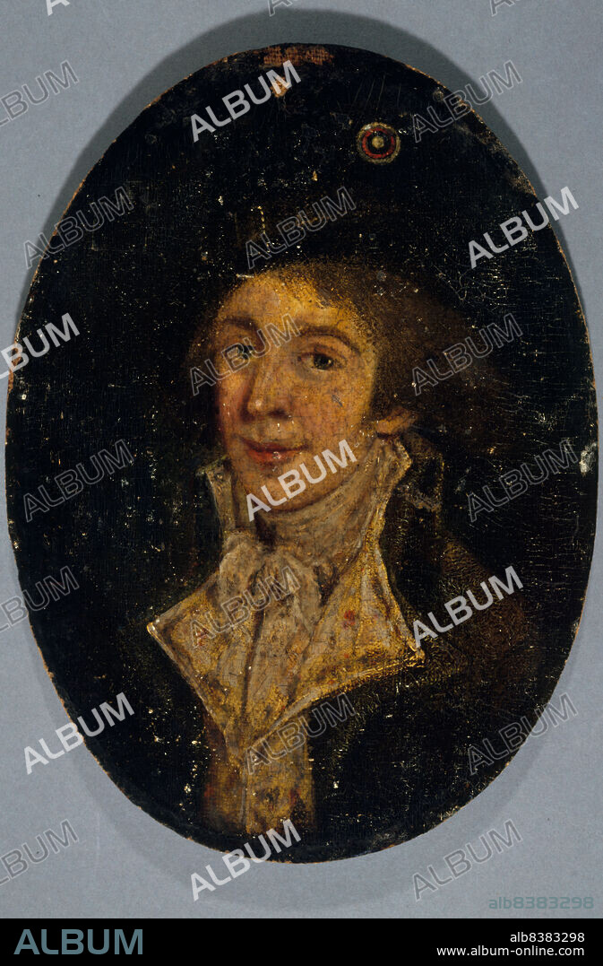 FA BOURGEOIS. Portrait of a man, formerly presumed to be Le Peletier of Saint-Fargeau, c1789.