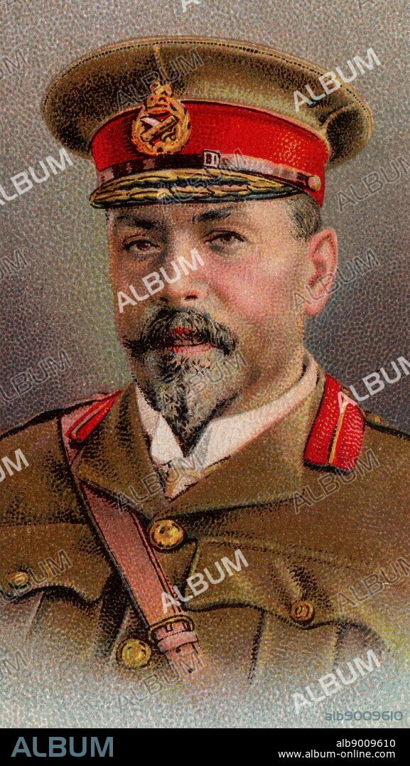 'Louis Botha (1862-1919) South African soldier and statesman, first Premier of the Union of South Africa. In First World War led the Union forces to victory in German South West Africa 1914-1915. Chromolithograph.'.