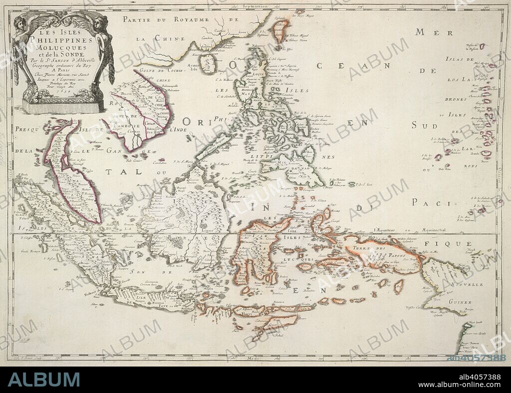 A map of the Philippine Islands, Moluccas and Sunda Islands. Les Isles Philippines, Molucques et de la Sonde. Paris, 1654. Source: Maps K.Top.116.29. Language: French.