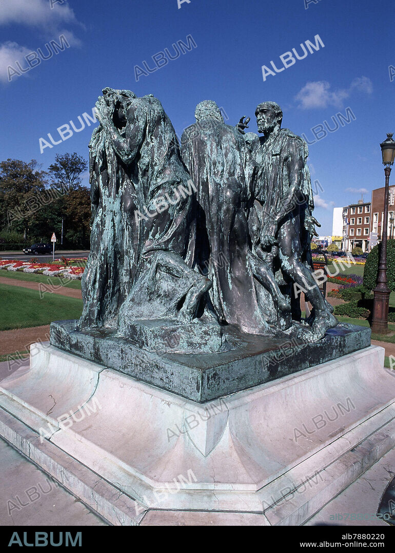 AUGUSTE RODIN (1840-1917). MONUMENTO A LOS BURGUESES  DE CALAIS- BRONCE 1895.