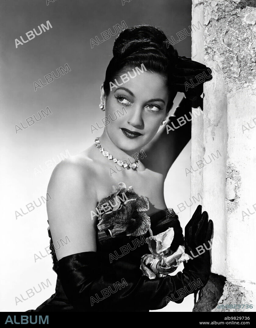 DOROTHY LAMOUR in SLIGHTLY FRENCH, 1949, directed by DOUGLAS SIRK. Copyright COLUMBIA PICTURES.