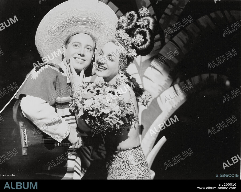 ANDY RUSSELL and CARMEN MIRANDA in COPACABANA, 1947, directed by ALFRED E. GREEN. Copyright UNITED ARTISTS.