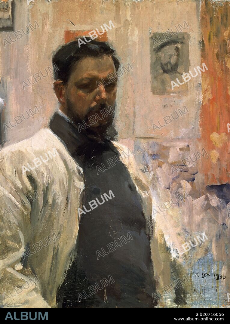 JOAQUIN SOROLLA. AUTORRETRATO - 1900 - 91,5 X 72,5 CM.