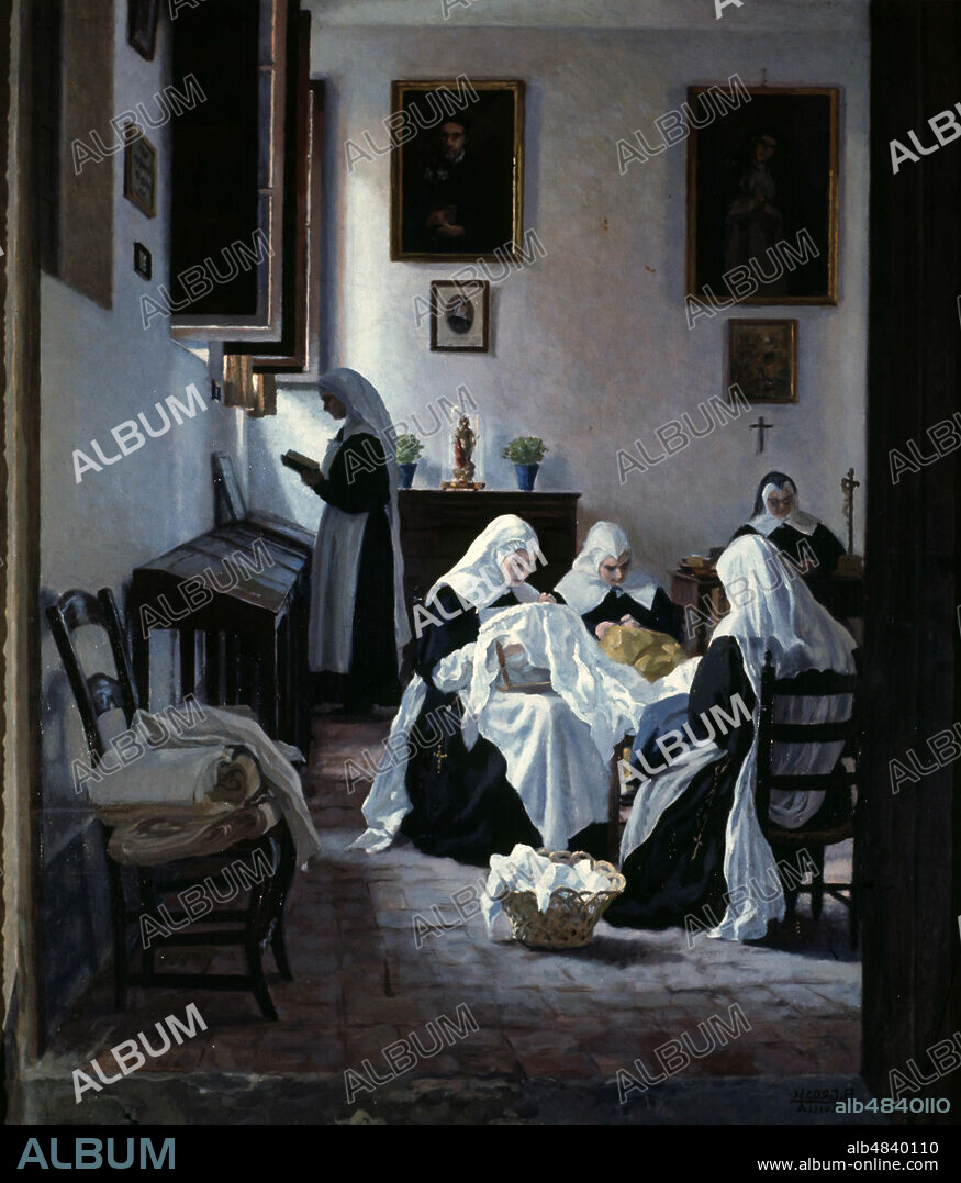 GROSSO SANCHEZ, ALFONSO. PINTOR ESPAÑOL. SEVILLA 1893- 1983. MONJAS DE CLAUSURA. OLEO. ATENCION: AUTOR CONTEMPORANEO SUJETO A COPYRIGHT ©. EL CLIENTE FINAL ES RESPONSABLE DE LA GESTION DE LOS DERECHOS DE AUTOR CON LAS SOCIEDADES EXISTENTES DE GESTION DE DERECHOS O DIRECTAMENTE CON LOS ORGANISMOS TITULARES DE LOS MISMOS.