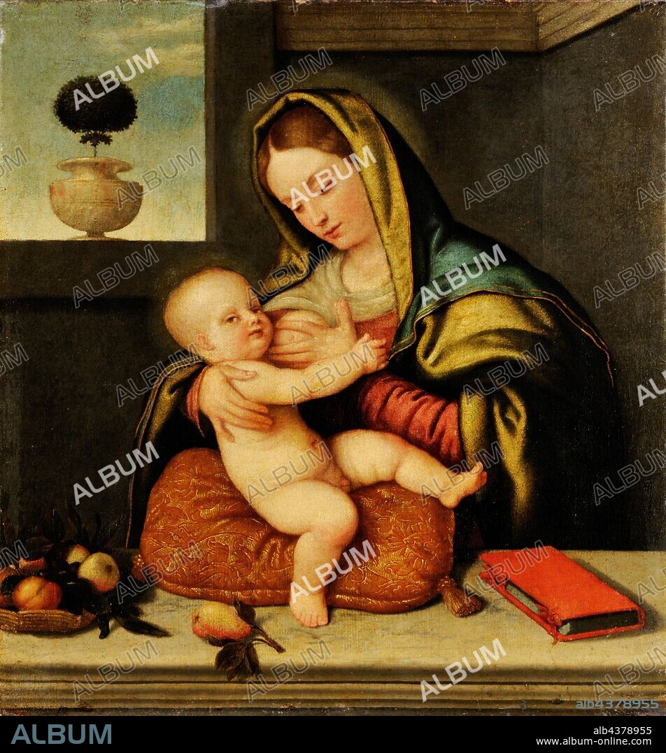 Madonna lactans, c. 1560, oil on canvas, 70 x 66 cm, not specified, Giovanni Battista Moroni, Albinio 1520–1578 Albinio.