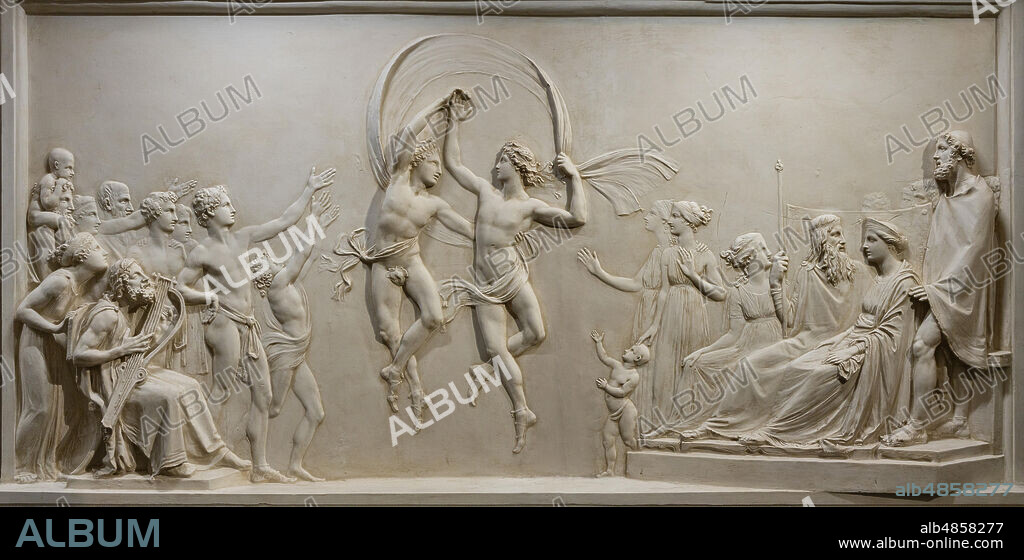 "Dance of Alcinous' Children ", 1790-2, by Antonio Canova (1757 - 1822), plaster. Detail.
