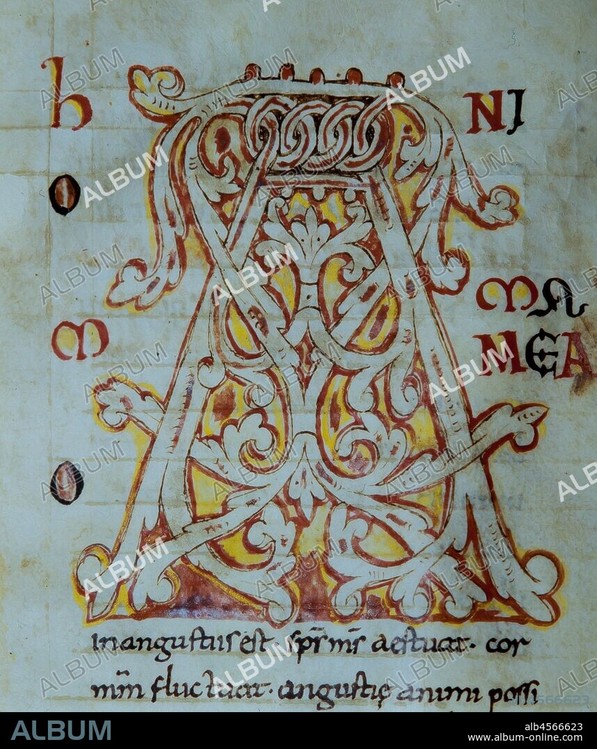 Libro de sinónimos, San Isidoro escrito por Erdemi. Museo Episcopal de Vic.