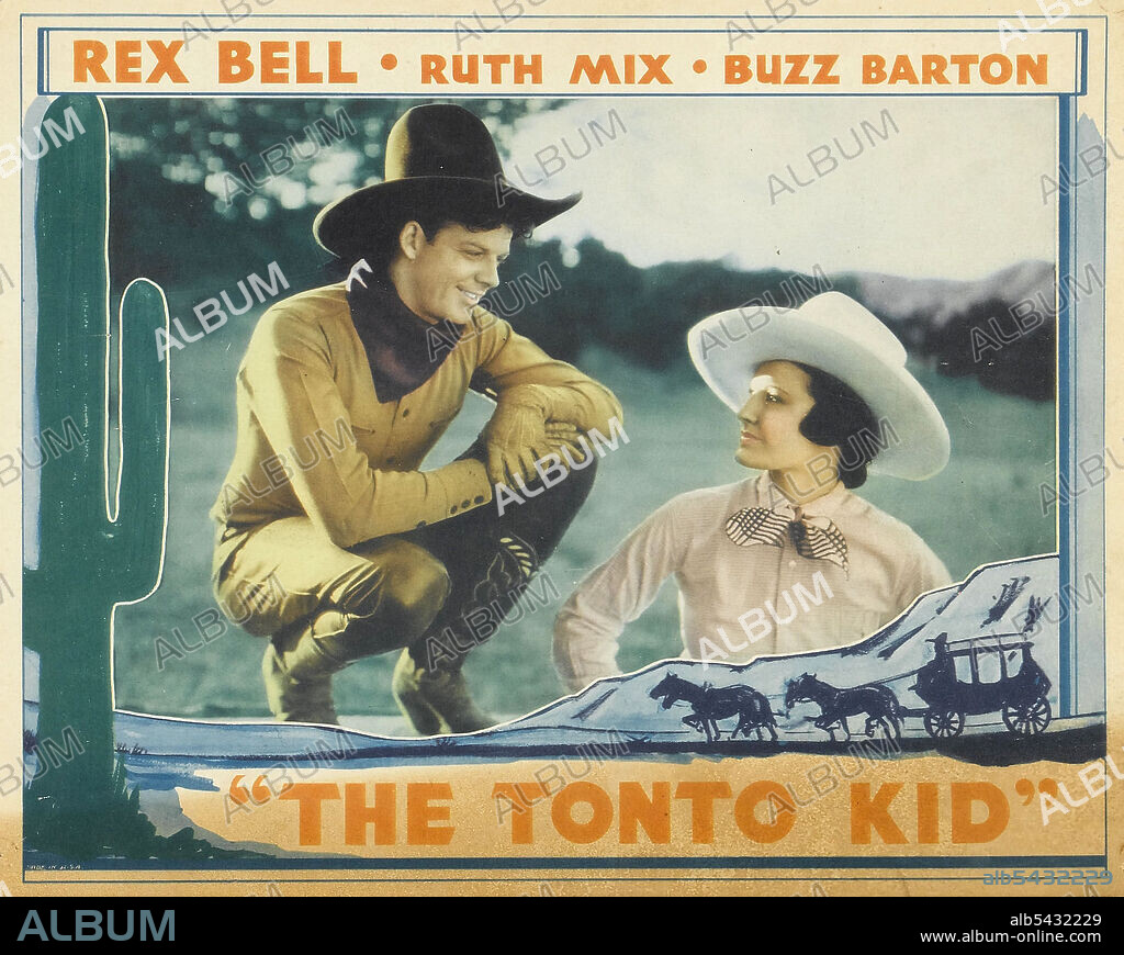 REX BELL and RUTH MIX in THE TONTO KID, 1934, directed by HARRY L. FRASER. Copyright Resolute Pictures Corp.