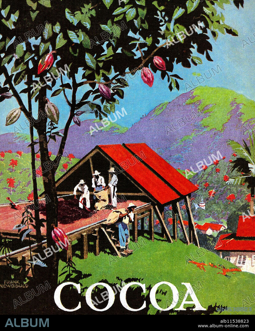 "Bournville 1927 - cocoa" booklet cover issued by Cadbury's of Birmingham; covers the cultivation of chocolate in the South American Jungle.