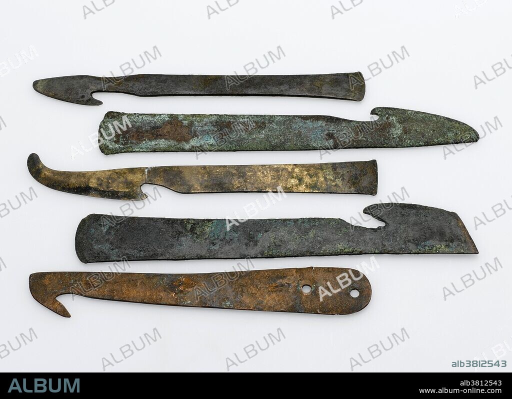 Bronze knife used in mummification, Egypt, 600-200 BCE. Part of the process of mummification is the removal of all of the internal organs from the body apart from the heart, which was seen as the seat of the mind and emotions. These knives would have been used to cut the organs from the body prior to embalming. However, in ancient Egypt there were no specialised knives, so these examples made from bronze and copper may also have been used in the home for eating and preparing meat.