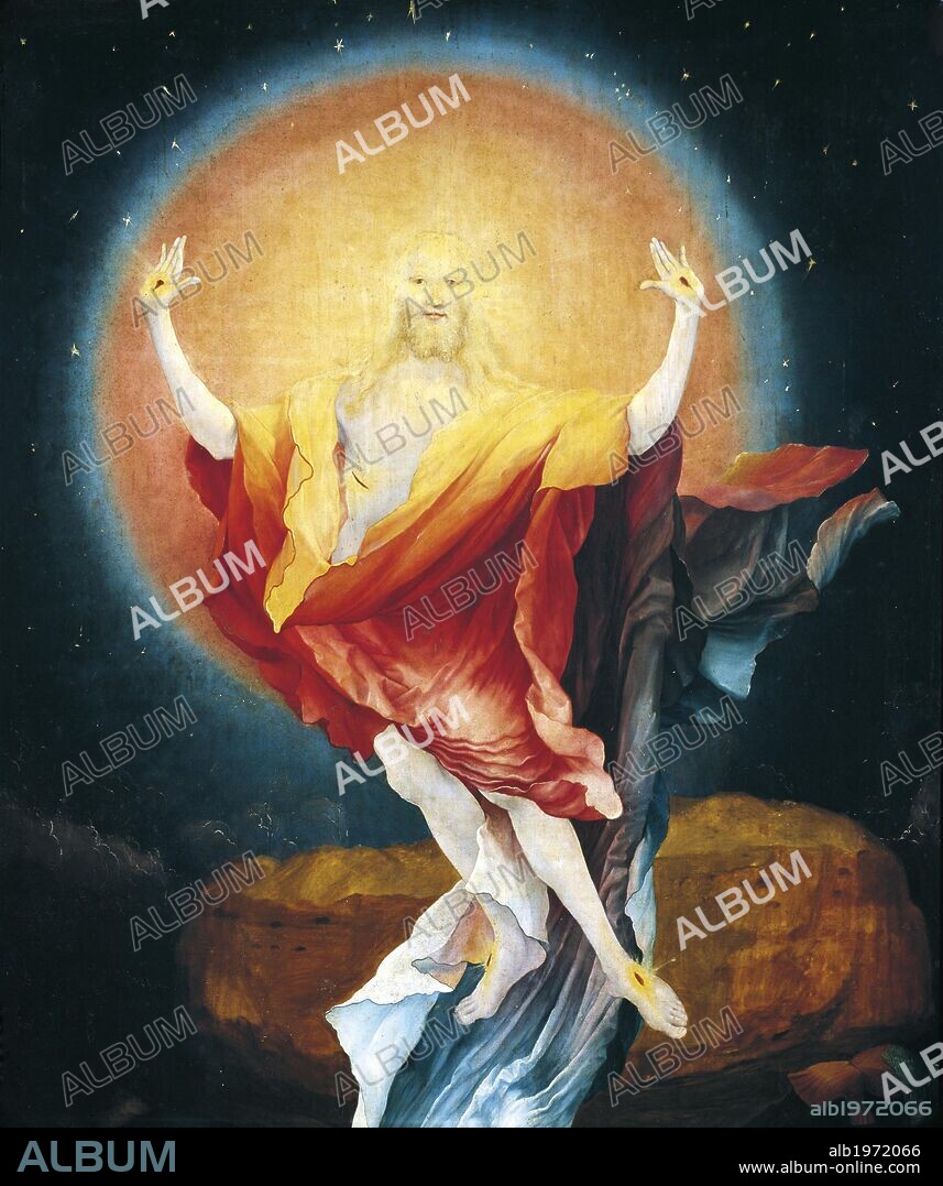 The Resurrection of Christ, detail from the Isenheim Altarpiece, ca 1515, by Mathias Grunewald (1475-1528), oil on panel.