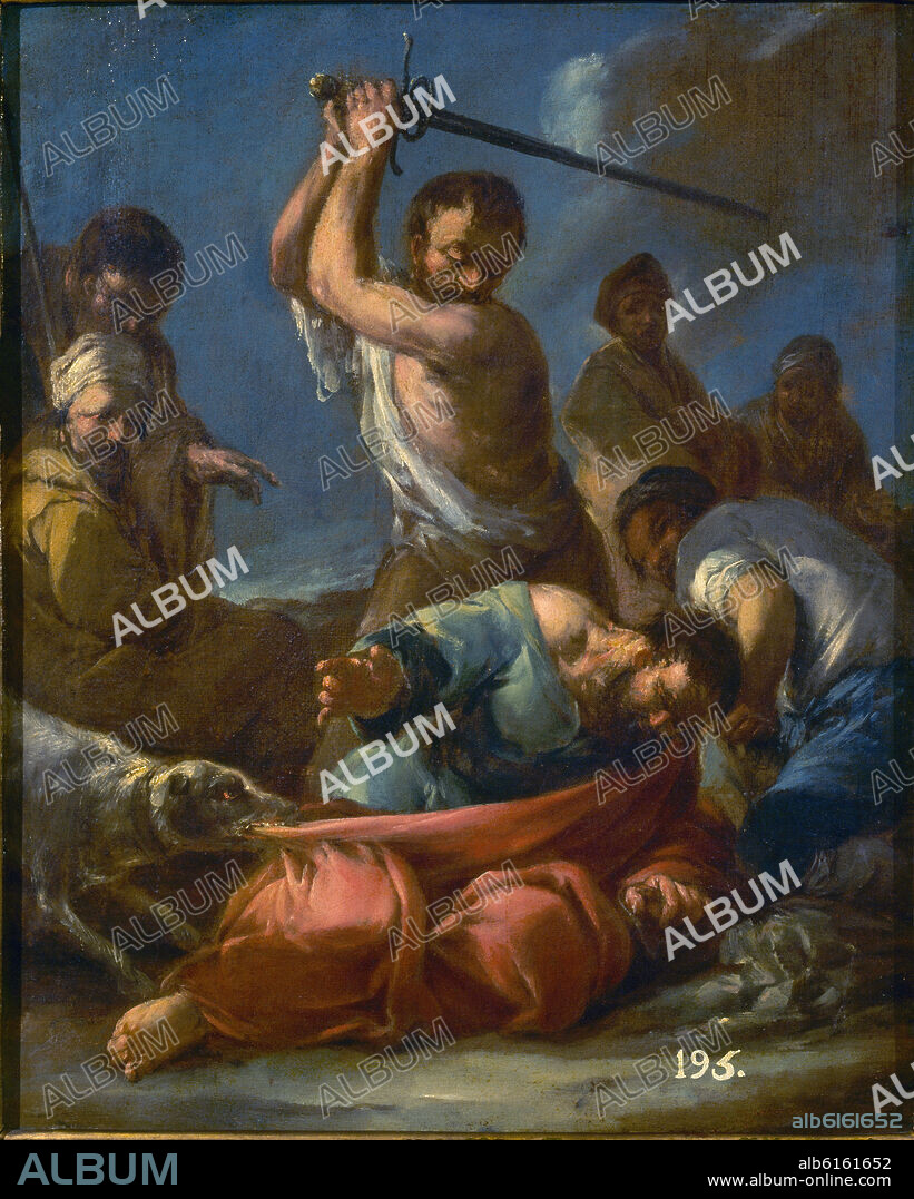 ANDRÉS DE RUBIRA. Andrés de Rubira / 'Martirio de San Pablo', Óleo sobre lienzo, 43 x 35 cm.