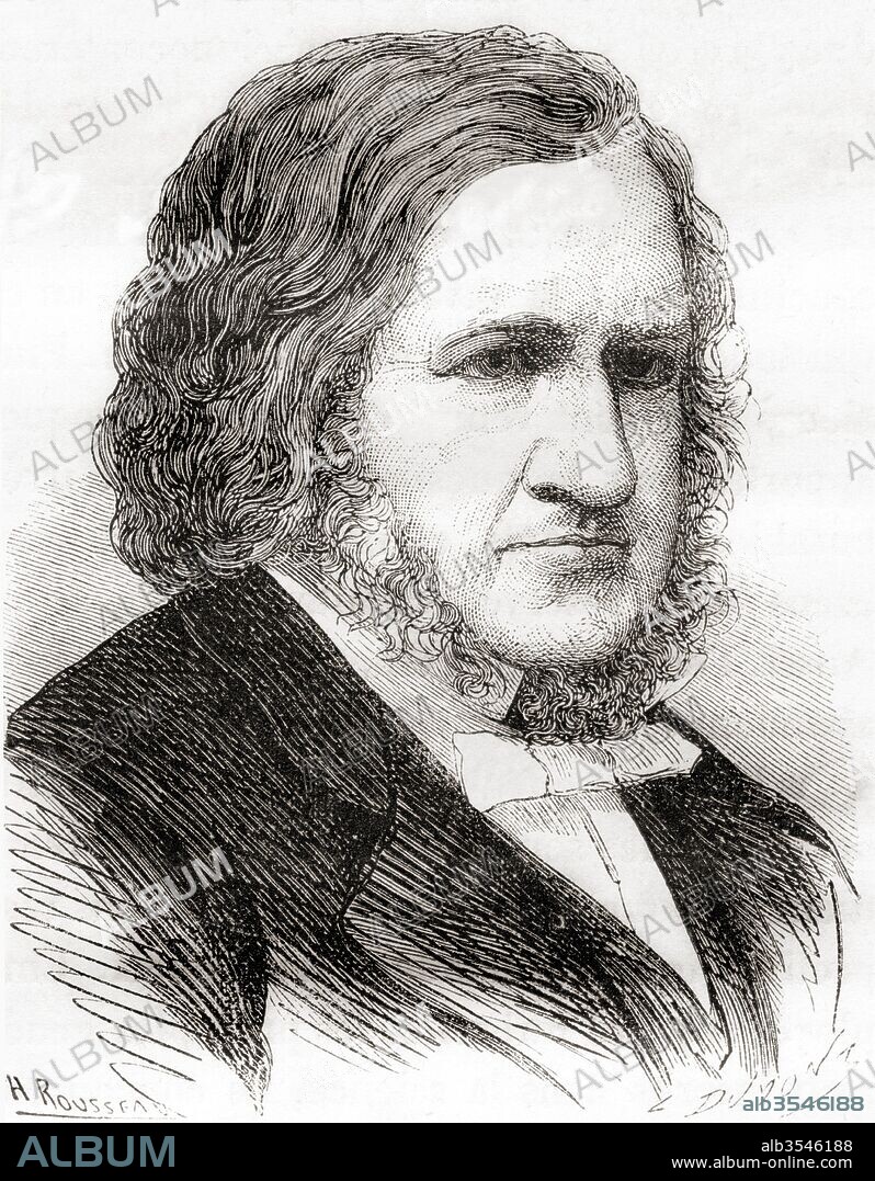 Sir James Young Simpson, 1st Baronet, 1811 – 1870. Scottish obstetrician who discovered the anesthetic properties of chloroform and successfully introduced it for general medical use. From Les Merveilles de la Science, published c.1870.
