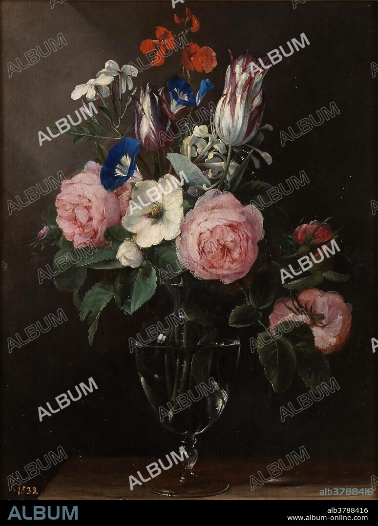 Jan Brueghel el Viejo / 'Florero'. 1600 - 1625. Óleo sobre tabla, 41 x 33 cm.