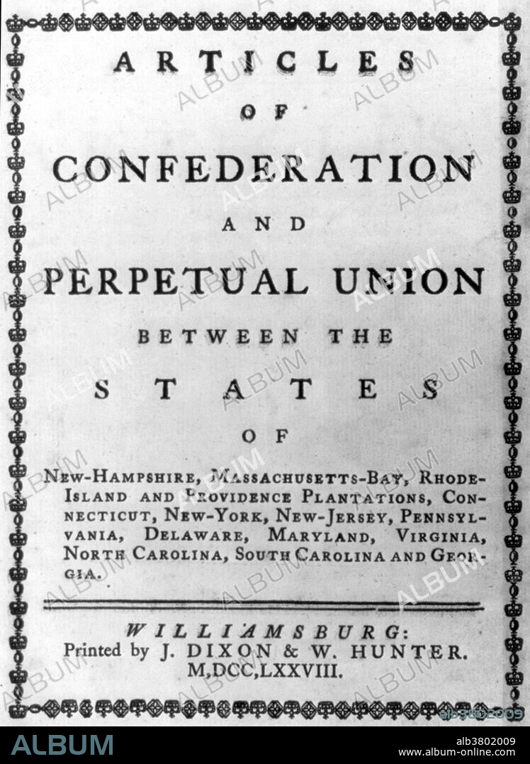 The Articles of Confederation, formally the Articles of Confederation and Perpetual Union, was an agreement among all thirteen original states in the United States of America that served as its first constitution. Its drafting by a committee appointed by the Second Continental Congress began on July 12, 1776, and an approved version was sent to the states for ratification in late 1777. The formal ratification by all thirteen states was completed in early 1781. Government under the Articles was superseded by a new constitution and federal form of government in 1789. Even unratified, the Articles provided a system for the Continental Congress to direct the American Revolutionary War, conduct diplomacy with Europe and deal with territorial issues and Native American relations. Nevertheless, the weakness of the government created by the Articles became a matter of concern for key nationalists. On March 4, 1789, the general government under the Articles was replaced with the federal government under the United States Constitution. The new Constitution provided for a much stronger federal government with a chief executive (the President), courts, and taxing powers.