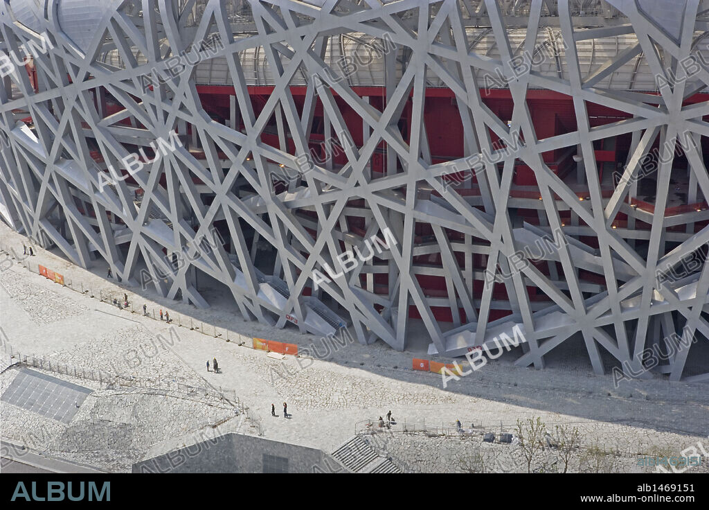 ESTADIO NACIONAL DE PEKIN (NAO CHAO-Nido de Pájaro), construído para los Juegos Olímpicos de Pekín 2008 por los arquitectos Jacques Herzog y Pierre de Meuron. PEKIN (BEIJING). China.
