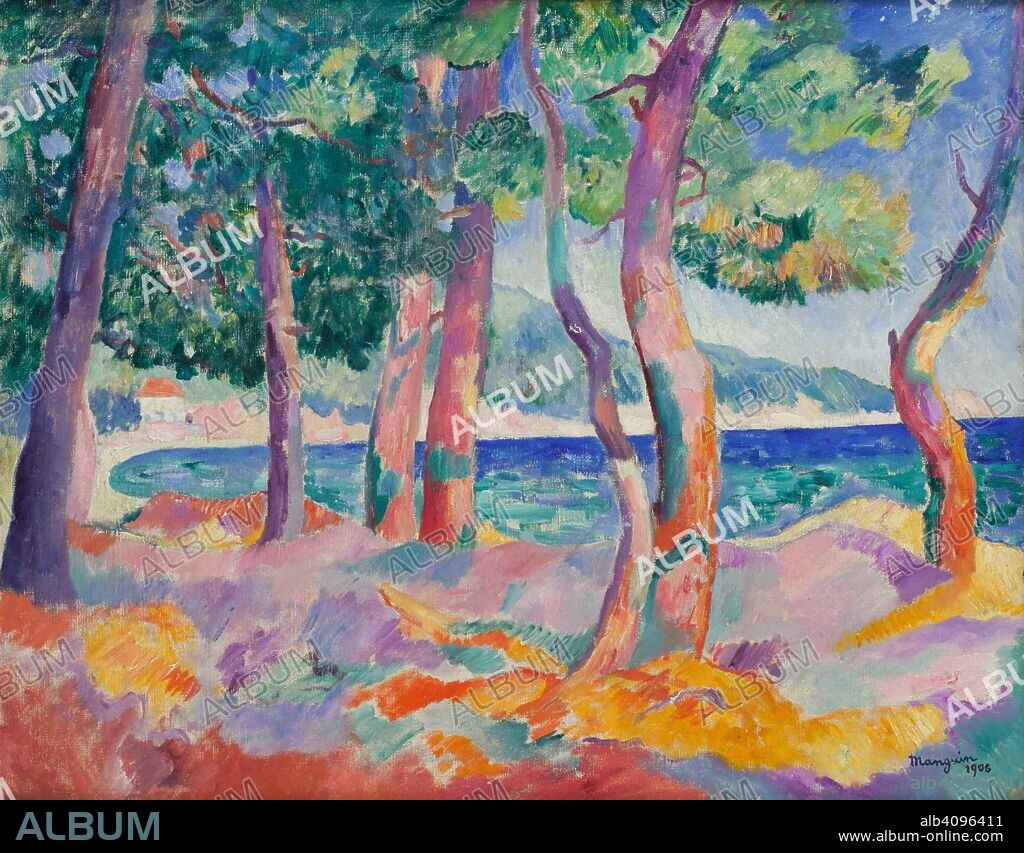 HENRI CHARLES MANGUIN. The pine forest in Cavalière.