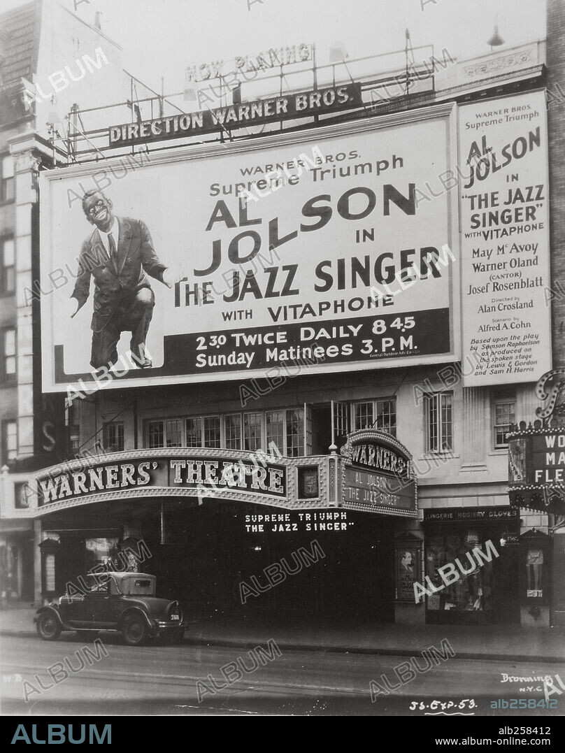 EL CANTOR DE JAZZ, 1927 (THE JAZZ SINGER), dirigida por ALAN CROSLAND. Copyright WARNER BROTHERS.