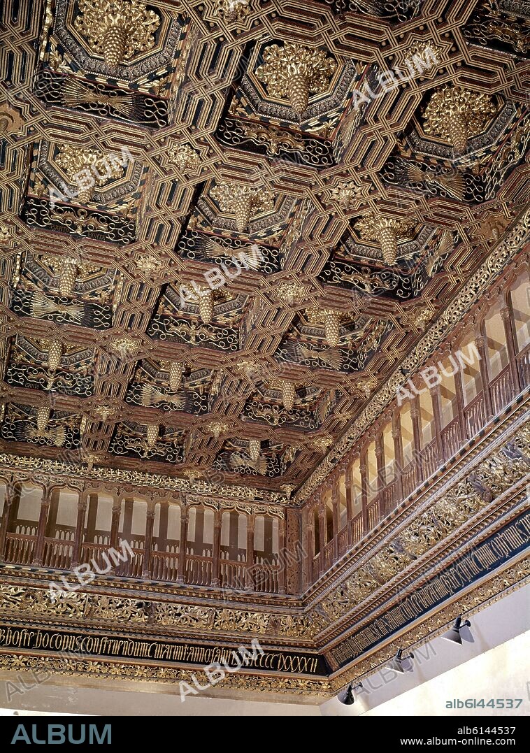 FARAG DE GALI (S XV) ALARIFE. ARTESONADO MUDEJAR DEL SALON DEL TRONO DEL PALACIO DE LOS REYES CATOLICOS - 1488-1492 - SIGLO XV.