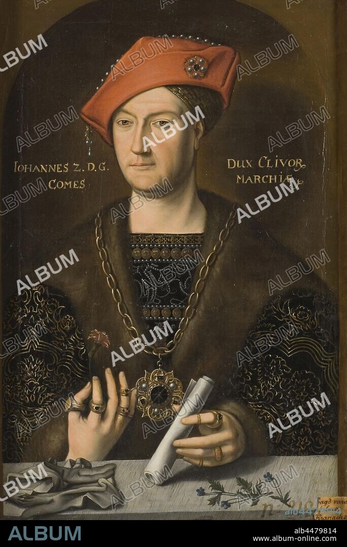 Johan II, 1458-1521, Duke of Cleve, painting, oil on canvas, Height, 66 cm (25.9 inches), Width, 45 cm (17.7 inches).