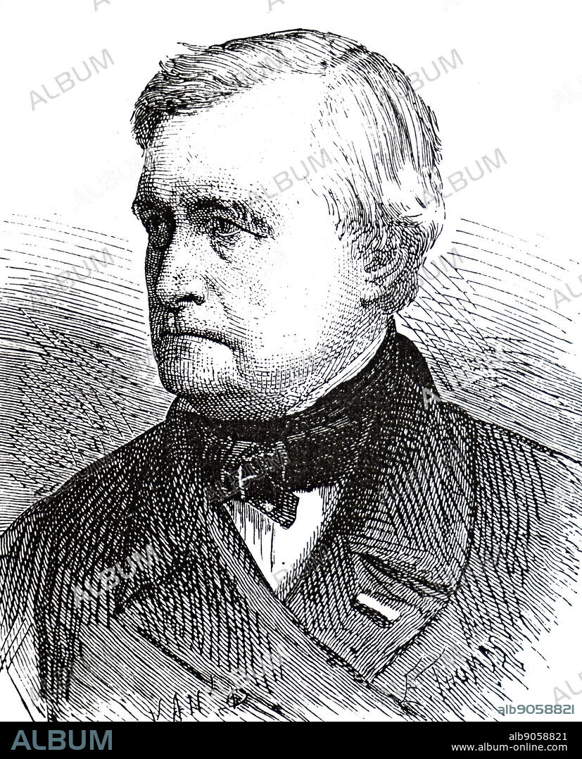 Portrait of Claude Pouillet (1790-1868) a French physicist and a professor of physics at the Sorbonne and member of the French Academy of Sciences. Dated 19th century.