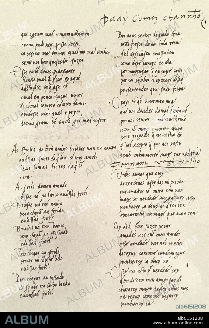 CANCIONERO DE LA BIBLIOTECA VATICANA-CANTIGA DE ESCARNIO (S XII AL XIV).