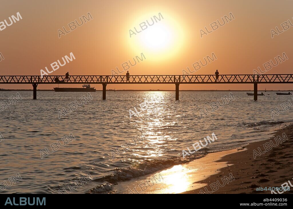 Puente del Vigia beach, Palos de la Frontera, Huelva province, Region of Andalusia, Spain, Europe.