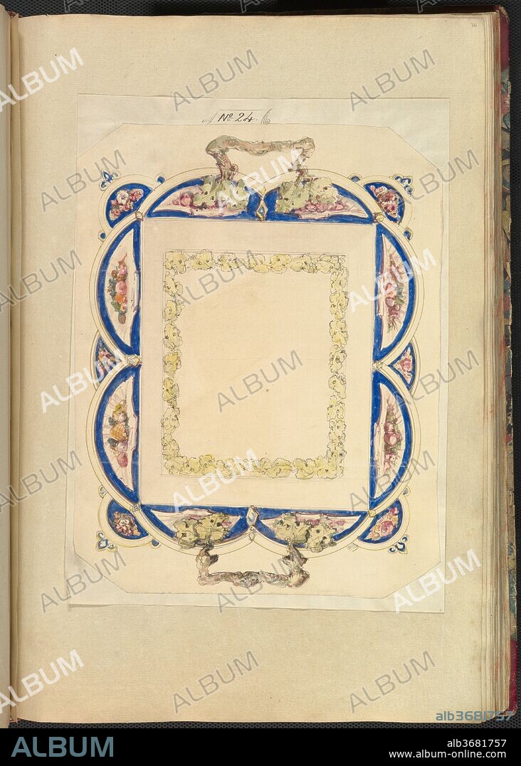 Design for a Two-Handled Platter. Artist: Alfred Henry Forrester [Alfred Crowquill] (British, London 1804-1872 London). Dimensions: sheet: 16 3/4 x 11 7/16 in. (42.5 x 29 cm). Patron: Probably commissioned by Samuel Alcock & Company (British, active ca. 1828-1859). Date: 1845-55.