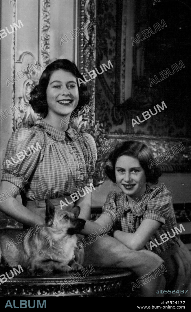 Princess Elizabeth and Princess Margaret Rose. February 22, 1944. (Photo by Marcus Adams).