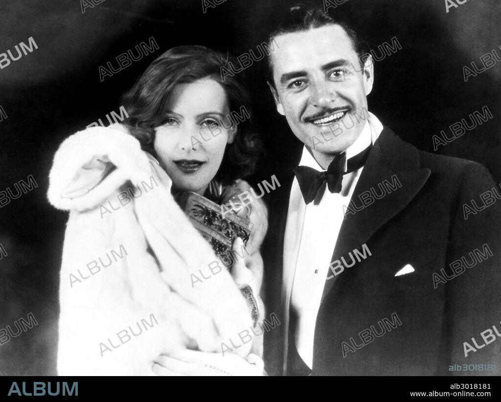 GARBO AND GILBERT, 1927.Greta Garbo and John Gilbert enjoying Hollywood night life, c1927.