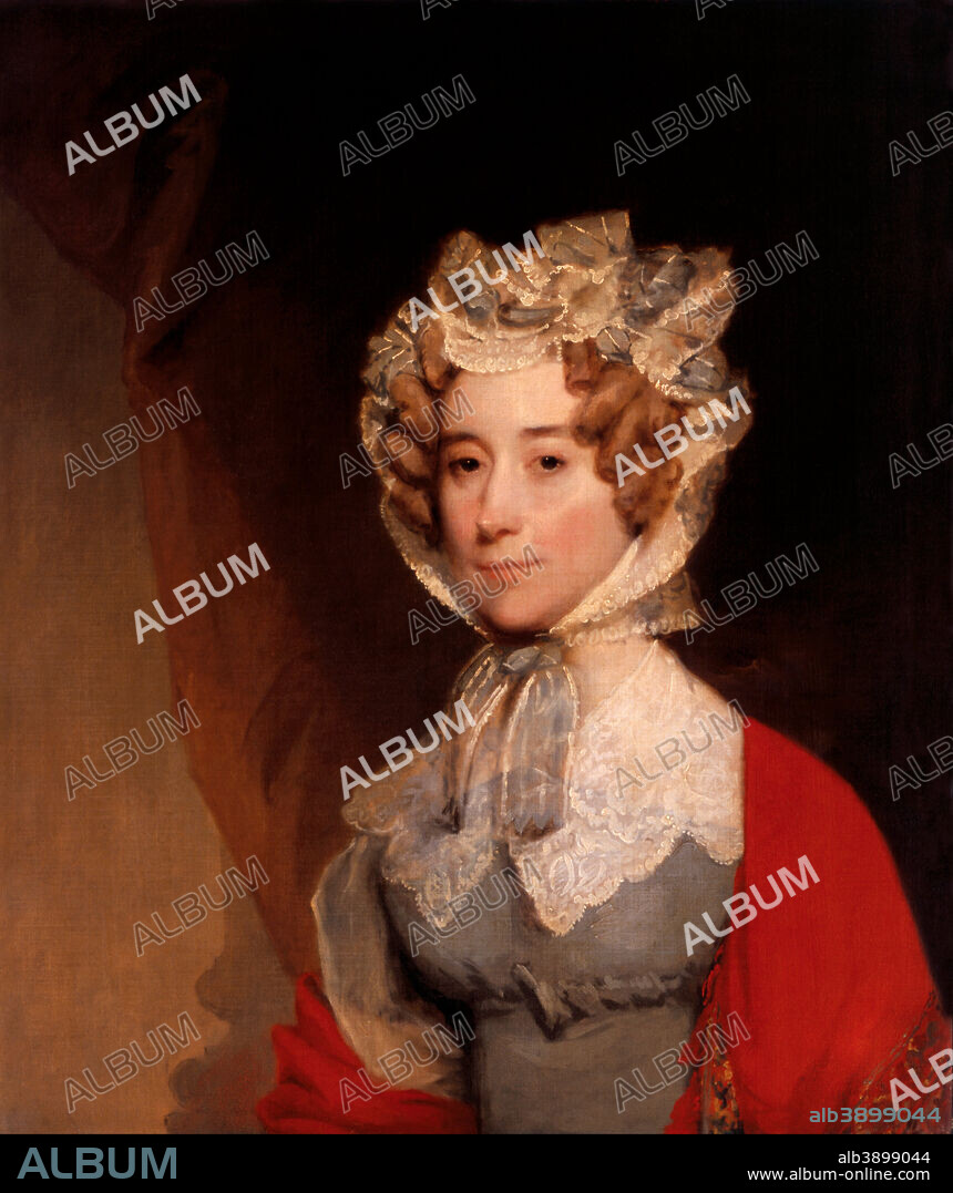 GILBERT STUART. Louisa Catherine Johnson Adams (Mrs. John Quincy Adams). Date/Period: 1821 - 1826. Painting. Oil on canvas Oil on canvas. Height: 763.52 mm (30.06 in); Width: 635 mm (25 in).