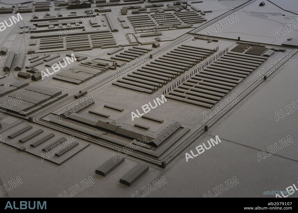 Modelo de Campo de concentración de Dachau. 1945. Maqueta. Dachau. Alemania. Europa.