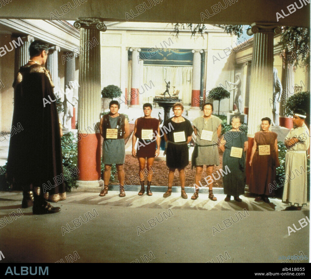 LAURENCE OLIVIER und TONY CURTIS in SPARTACUS, 1960, unter der Regie von STANLEY KUBRICK. Copyright BRYNA/UNIVERSAL.