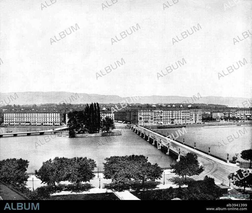 Geneva, Switzerland, 1893. Illustration from Portfolio of Photographs of Famous Cities, Scenes and Paintings, (The Werner Company, Chicago, c1893).