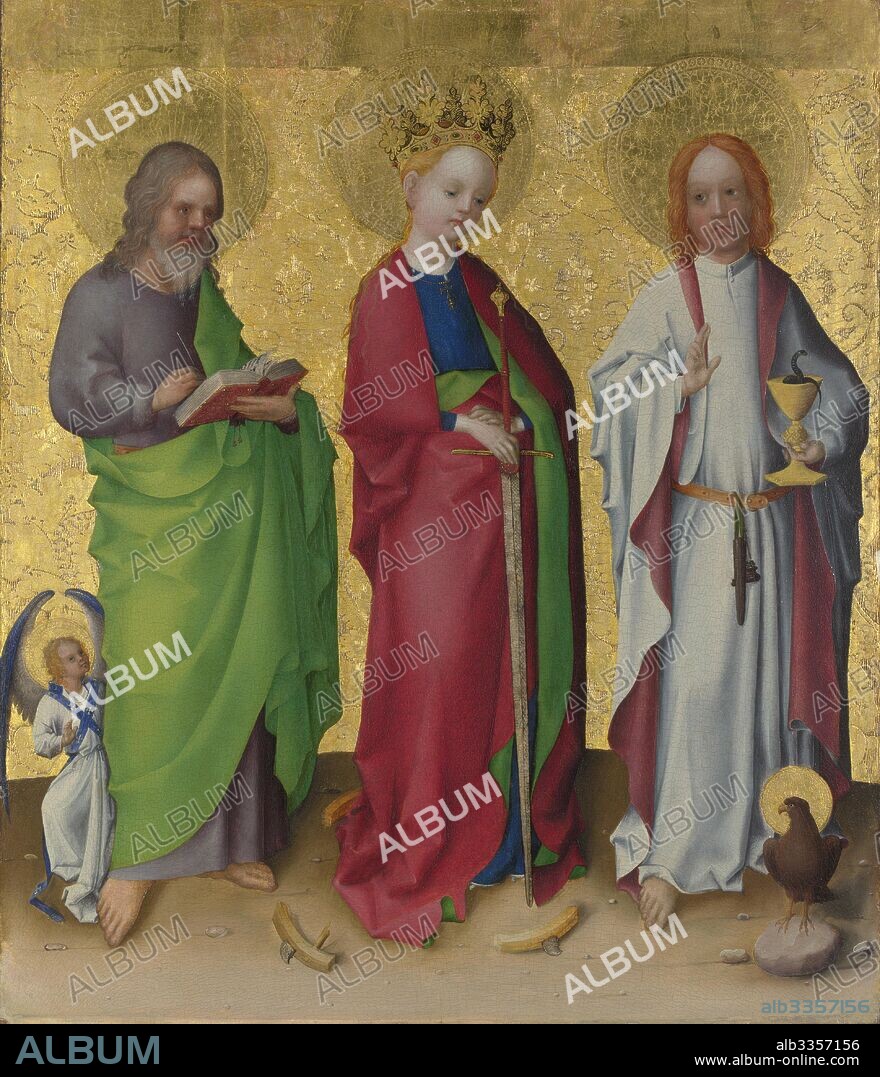 STEPHAN LOCHNER. Saints Matthew, Catherine of Alexandria and John the Evangelist.