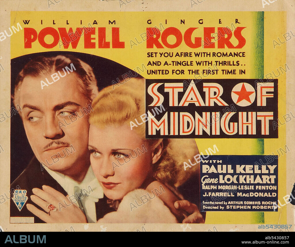 GINGER ROGERS and WILLIAM POWELL in STAR OF MIDNIGHT, 1935, directed by STEPHEN ROBERTS. Copyright RKO RADIO PICTURES.