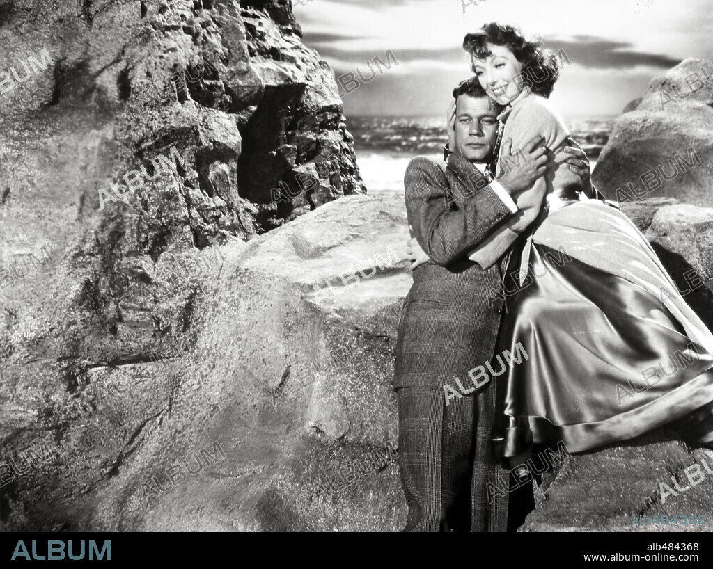 JOSEPH COTTEN and LORETTA YOUNG in HALF ANGEL, 1951, directed by RICHARD SALE. Copyright 20TH CENTURY FOX.