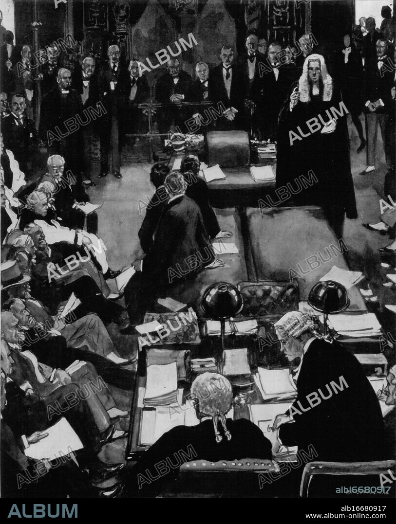 Cartoon of the House of Lords debate on the punishment of Reginald Edward Harry Dyer ( General Dyer ), who was responsible for the Jallianwala Bagh massacre in Amritsar (in the British India province of Punjab) . 24 July 1920.