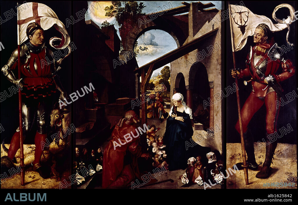 ALBRECHT DÜRER. Paumgartner Family Altarpiece, C.1502, Durer,  Albrecht (1471-1528/German), Oil/Limewood Panel, Alte Pinakothek,  Munich,  Germany.